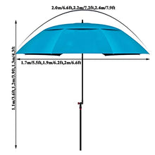 BEYSG Large Fishing Umbrella Parasol Grön