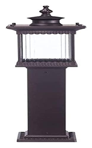 ALDEPO Courtyard Light Outdoor Lights, Waterproof Garden Street Lamps for Courtyard Posts, Dark Brown