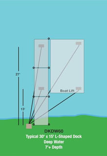 EasyPro DKDW60 Diffused Air De-Icer for Deep Water & Docks Up to 60' Long