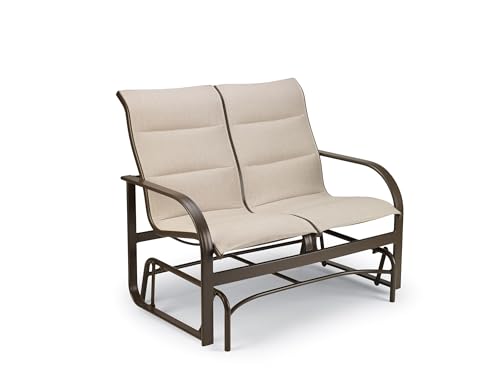 Winston Key West Padded Sling Glider Loveseat Java/Fife Pumice