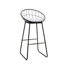 hezhuhe2258 Bar Chair Black with Backrest Iron Bar Stool Home Leisure Restaurant High Chair 2pcs Set