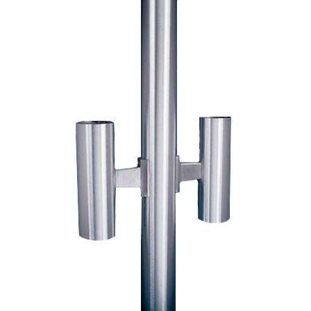 Eder Flag Flagpole Tunnel Lights for 5 Inch Diameter Pole Satin (Brushed)