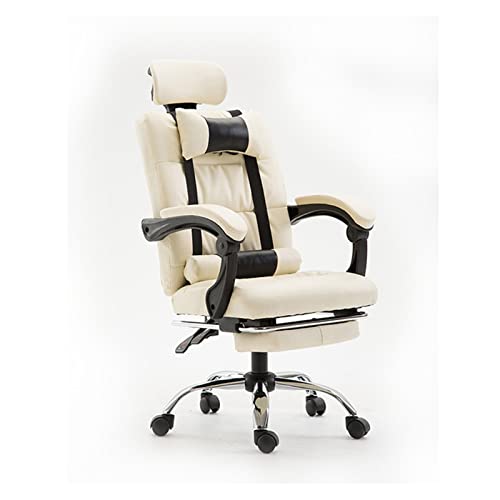 NSUQOA JSEIAJB Home Office Reclining Lounge Chair Lift Rotary Chair Footstool Executive Chair Lunch Lounge Chair(Black)