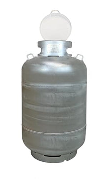 Flame King YSN420ASME-TH-GALV 420LB (120 Gallon) ASME Vertical Galvanized Steel Propane Tank, White