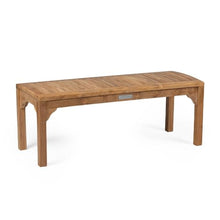 Ash & Ember Sage Grade A Teak 47" Backless Bench, Seats 2 People Comfortably, Weather Resistant Premium Solid Wood Patio Furniture with Tightly Spaced Slats and Gently Curved Seat