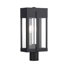 Livex Lighting, 28964-04, Berksford Collection, 2 Light Black Large Outdoor Post Top Lantern with Brushed Nickel Candles and Clear Glass