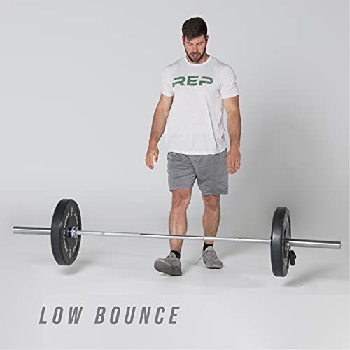 REP Bumper Plates for Strength and Conditioning Workouts 250 LB Set Black