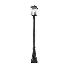Z-Lite 3 Light Outdoor Pier Mounted Fixture Black