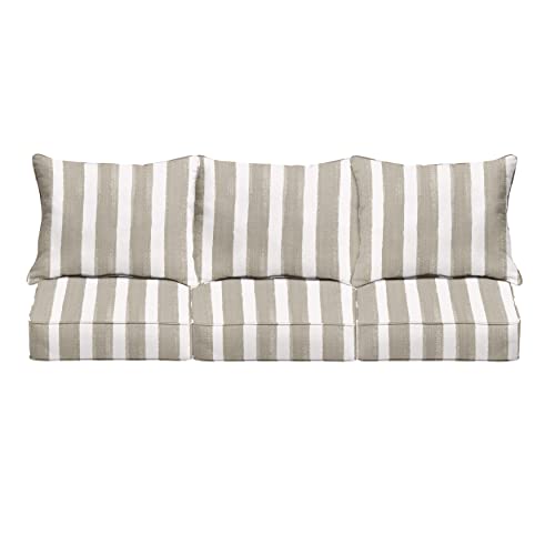 Sorra Home Nico Outdoor/Indoor Cushion Set, 25 x 23 x 5, Tan 6 Count