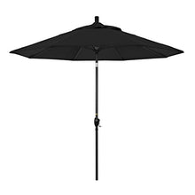 California Umbrella GSPT908302-5408 9' Round Aluminum Market, Crank Lift, Push Button Tilt, Black Pole, Sunbrella Patio Umbrella, 9-Feet
