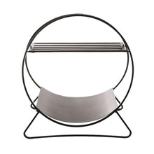 WXPWAMZ 25 inch Firewood Rack, Firewood Log Hoop Log Holder Firewood Rack Wood Storage, Powder-Coated Steel for Porch Patio Indoor-Outdoor Use