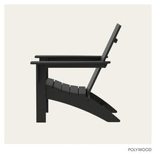 POLYWOOD Modern Adirondack Chair – All-Weather Outdoor Lawn Adirondack Chairs – HDPE, Fade-Resistant & Durable Outdoor Furniture – For Patio, Deck & Fire Pit Chairs – Black