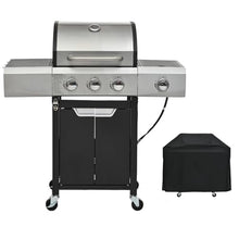HESIEU Premium Propane Grill - 3 Burner Stainless Steel Gas BBQ Grill with Side Burner, Cover, and Spacious Cooking Area for Outdoor Cooking, Camping, and Picnics