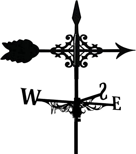 Weather Vane Metal Weathervane Retro Farm Scene Garden Stake Wind Direction Indicator Durable Garden Decorations Wind Vane (Color 3)
