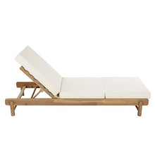 Patio Acacia Wood Chaise Lounge Set of 4, Outdoor Folding Chair Recliner
