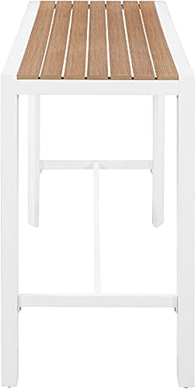 Meridian Furniture 378-T Nizuc Collection Modern | Contemporary Outdoor Patio Bar Table with Durable Aluminum Frame