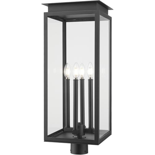 Z-Lite 5018PHBR-BK Nova - 4 Light Outdoor Post Mount-27.5 Inch Tall and 10.5 Inch Wide