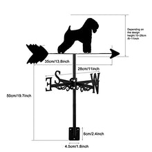ZNEL Animal Dog & Puppy Weathervane Metal Stainless Steel Wind Vane Weathercock,Spray Paint to Prevent Rust Wind Direction Indicator Garden Patio Yard Ornament,Wheaten Terrier Dog