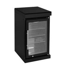 Outdoor Kitchen Island Beverage Refrigerator Cabinet with Single Glass Door,Granite Countertop,68L Undercounter Cooler,Adjustable Shelves, Locking Wheels, Quiet Compressor for Patio BBQ Prep (Black)