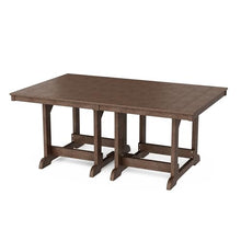 Wildridge Heritage 44"x72" Dining Table, Tudor Brown - Outdoor Weather Resistant Recycled Plastic Furniture for Patio