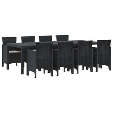 LKJVFCPW 9-Piece Outdoor Garden Dining Set, Patio Furniture Table and 8 Chairs for Backyard Terrace, Weather-Resistant Polypropylene, Large Seating Capacity, Anthracite