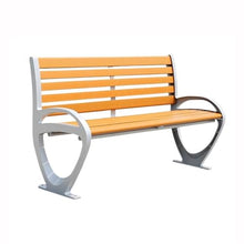 ZzleoyuUUs-12 Outdoor Garden Bench Park Outdoor Bench Aluminum Chair Legs Plastic Wood Seat with Backrest Patio Bench