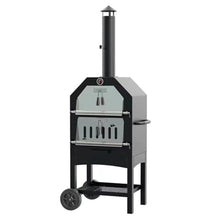 NEONMAN Outdoor Pizza Oven pizza oven outdoor outdoor pizza outdoor ovens 2-Layer Pizza Oven Wood Fired outdoor oven with 2 Removable Wheels Built-in Thermometer Peel, Cover & Cooking Grids