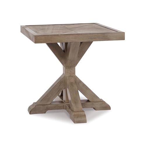 Signature Design by Ashley Beachcroft Indoor & Outdoor Square End Table, Beige