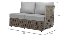 Source Furniture Scorpio Aluminum Frame Right Arm Loveseat Gray