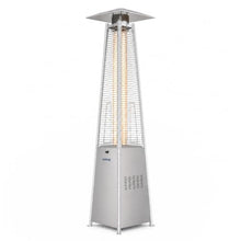 Garvee Pyramid Propane Patio Heater with Wheels & Waterproof Cover, Silver