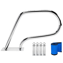 BSNANCA Pool Handrails Swimming Pool Safety Hand Rail, Stair Pool Hand Rail Rated 250Lbs Load Capacity, Pool Handrail with Blue Grip Cover, Screws/22 * 30 inch ()