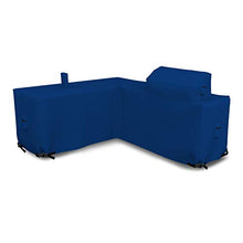 Outdoor Kitchen Cover 18 Oz Waterproof - Right - Customize Your Kitchen Cover with Any Dimensions - 100% UV & Weather Resistant Outdoor Kitchen Island Cover (Blue)