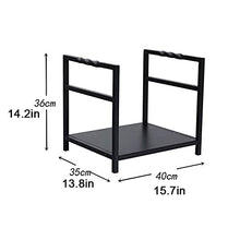 DJVHSRI Firewood Rack Outdoor Indoor Firewood Fireplace Tool Holder Stoveware Indoor Outdoor Fireplace Heavy Duty Metal Wood Holder Fireplace Accessory Black,