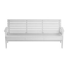 Amish Casual Heavy Duty 6 Foot Roll Back Outdoor Bench in Semi Solid White Stain - Amish Made in The USA from Treated Pine for Outdoor Durability, 700 Lb Weight Capacity