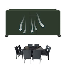 BhjKL Garden Fumiture Covers Heavy Duty 98x98x35in, Durable Patio Furniture Covers Waterproof with Air Vent and Handles, Rectangular Table and Chair Set Cover