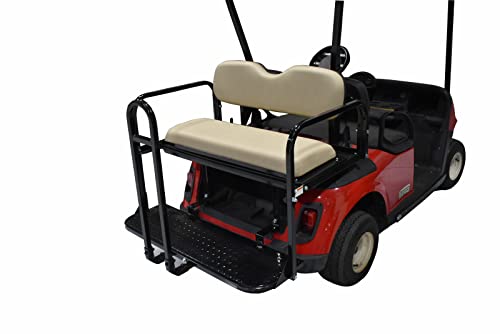 ProFX Golf Cart Rear Flip Seat Kit with Grab Bar for EZGO RXV Gas & Electric Golf Carts Stone