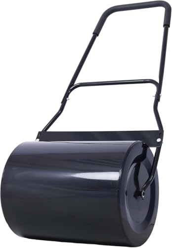 Lawn Roller, 16 Gallon Heavy-Duty Tow Behind Water/Sand Filled Sod Drum Roller for Yard Park