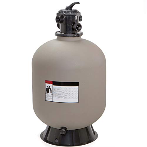 XtremepowerUS 24" Sand Filter for Inground Ground/Above Ground Swimming Pool up to 37,200 Gallons 7-Position Port Valve 300 Pounds Sand Capacity