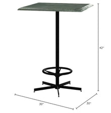 HBS OD214 42" Tall Indoor/Outdoor All-Season Pub Table with 30" Square Top