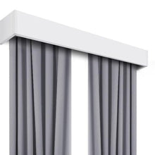 Heavy Duty Aluminum Window Cornice Box with Tracks, Extra Long Curtain Rail Cornice Boards Frame for Bedroom Living Room Decor - 1.5m/4.9ft,Wall Mount-1.1m/3.6ft