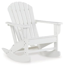Signature Design by Ashley Sundown Treasure HDPE Patio Rocking Chair, White