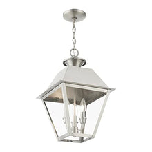 Livex Wentworth 3 Light Large Outdoor Pendant 19 Inches Tall Bronze/Antique Brass