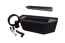 HALF OFF PONDS Elegant Spillway Kit - 36" Lighted Color-Changing Stainless Steel Spillway with 65-Gallon Basin Stainless Steel