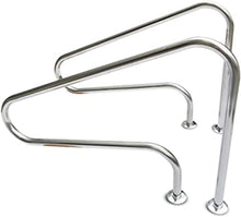 BSNANCA Swimming Pool Safety Hand Rail 2 Packs Pool Handrails, Summer Swimming Pool Ramp Handrails, Outdoor Stainless Steel Safety Pool Hand Rails for Ingroun