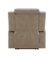 Lugo Power Motion Recliner w/Cup Holder in Camel Leather Aire
