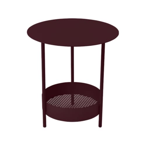 Fermob - Salsa Side Table - Ideal for Indoor & Outdoor Living Spaces - Made in France - Black Cherry Color