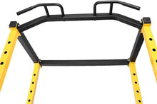 HULKFIT Home Gym Power Cage with Optional Attachments - Black & Yellow