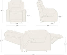 HTERWQEA Power Lift Recliner with Massage & Heat, Lumbar Pillow