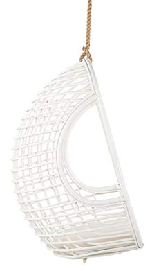 Kouboo Grid Rattan Hanging Chair, Hammock Chairs with Stands for Patio, Hanging Egg, Swings, Bedroom, Adjustable Height Resistant, Outdoor & Indoor, Home Decore, Natural