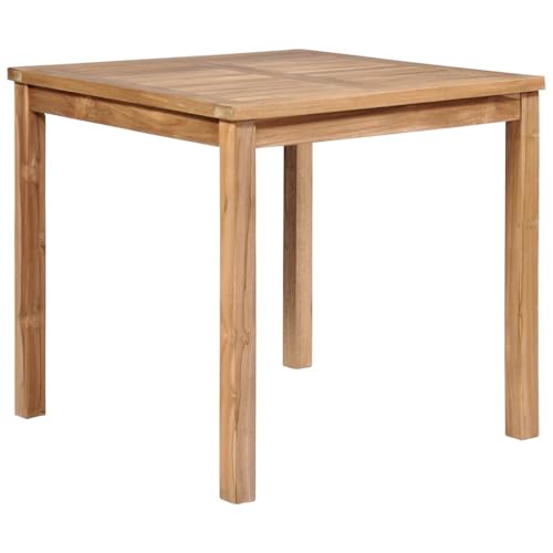 AMBERARD Dining Table Natural Solid Teak Wood Standard Seats Many,Solid Teak Wood Dining Table with Sturdy Build for Indoor & Outdoor Use Patio Tables